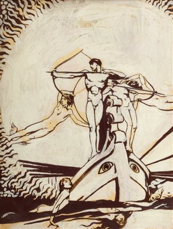 Giulio Aristide Sartorio (Roma 1860-1932)  - Sirene – tavola per il volume "Sibilla", About 1912-1920