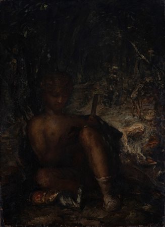 Luigi Galli (Milano 1822-Roma 1900)  - Scena pastorale