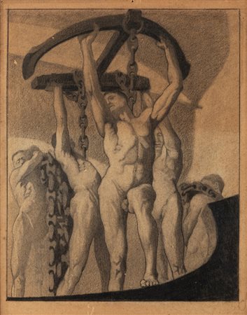 Scuola italiana inizi del XX secolo - Portatori di ancora