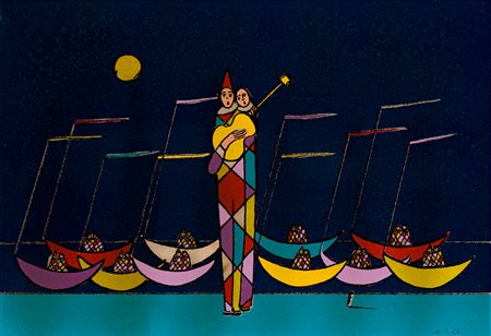 WALTER POZZI (1911-1989) - Gli innamorati, 1981