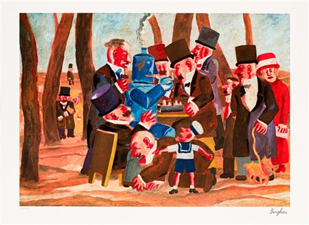 FRANZ BORGHESE (1941-2005) - Partita a scacchi con robot