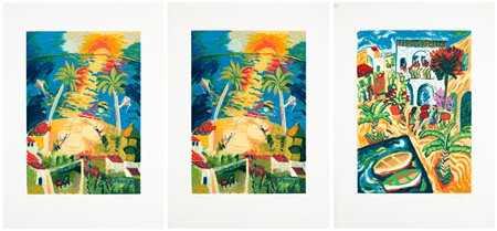 ALFREDO PINI (1958) - Lotto unico di 3 litografie