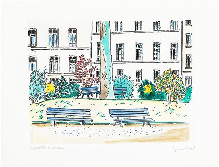 ORFEO TAMBURI (1910-1994) - Giardino a Parigi, 1981