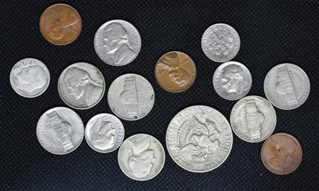 LOTTO DI MONETE composto da 15 monete americane: - 1 cent 1958 - 1 cent 1979...