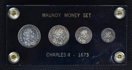 MAUNDY MONEY SET 1673 CHARLE II Il Maundy Money e' una monetazione speciale...