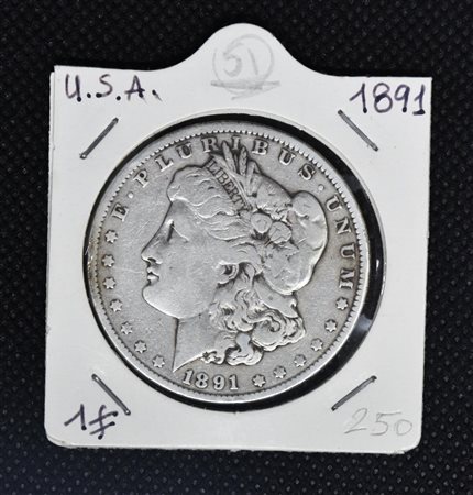 1 DOLLARO USA 1891 in argento, George T. Morgan