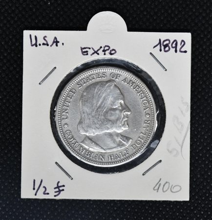 HALF DOLLAR USA 1892 in argento, World's Columbian Exposition Chicago