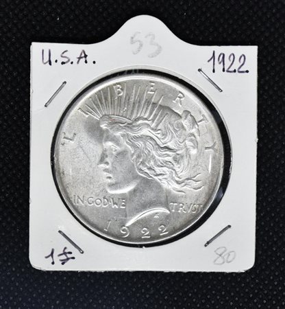 1 DOLLARO DELLA PACE USA 1922 in argento