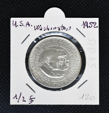 HALF DOLLAR USA 1952 in argento, Washington Carver