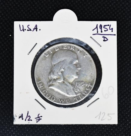 HALF DOLLAR USA 1954 in argento, Denver