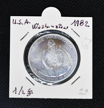 HALF DOLLAR USA 1982 in argento, Duecentocinquantesimo Anniversario della...
