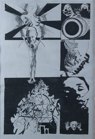 PIERO MANAI (Bologna 1951 - 1988) "Senza titolo", 1969. Incisione su foglio...