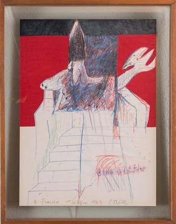 SERGIO VACCHI (Castenaso 1925 - Siena 2016) “Benedictio”, 1963. Tecnica mista...