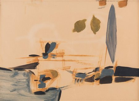 SERGIO ROMITI (Bologna 1928 -2000) "Composizione", anni '50. Tempera su carta...