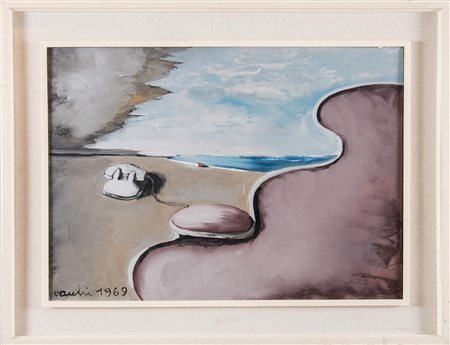 SERGIO VACCHI (Castenaso 1925 - Siena 2016) "Senza titolo", 1969. Olio su...