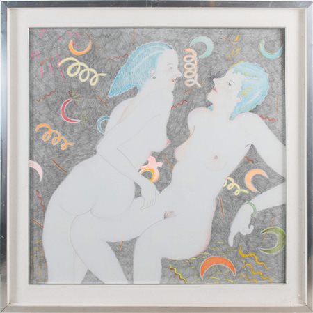 LUCA ALINARI (Firenze 1943 – 2019) "Senza titolo". Tecnica mista su tela. Cm...