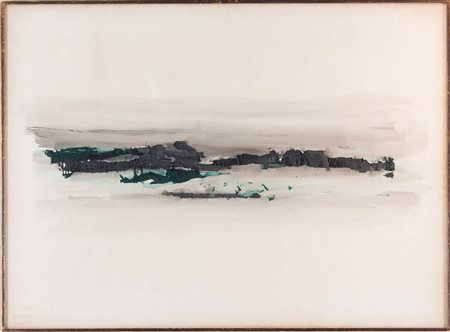 BRUNO PULGA (Bologna 1922 - 1992) “Composizione”, 1962. Olio e tecnica mista...