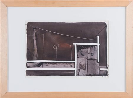 MARIO NANNI (Castellina in Chianti 1922 - Bologna 2019), acquerello su carta....