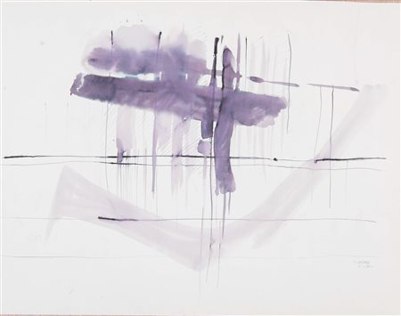 BICE LAZZARI (Venezia 1900 - Roma 1981) "Senza titolo", 1963. Acquerello su...