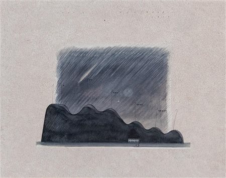 PIRRO CUNIBERTI (Sala Bolognese 1923 - Bologna 2016) "Casa S", 1979. Tecnica...