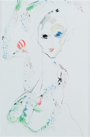 ERNESTO TRECCANI (Milano 1920 – 2009) "Ritratto". Olio su tela. Cm 50x35....