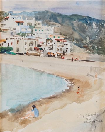 FARPI VIGNOLI (Bologna 1907 – 1997) "Sant'Angelo d'Ischia", 1949. Tecnica...