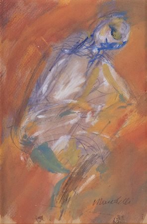POMPILIO MANDELLI (Villarotta 1912 - Bologna 2006) "Figura", 1948. Tecnica...