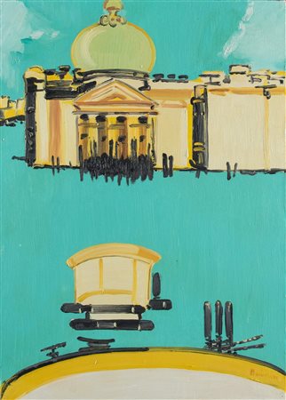 REMO BRINDISI (Roma 1918 - Lido di Spina 1996) "Venezia", 1971 Olio su tela....