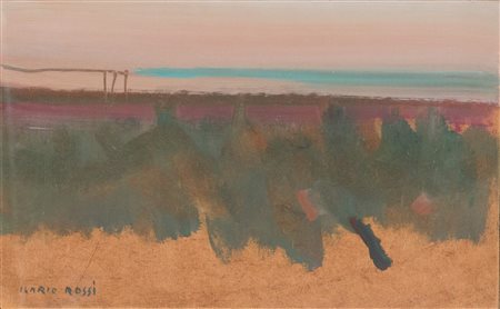 ILARIO ROSSI (Bologna 1911 - 1994) "Marina". Olio su tavola. Cm 20x35. Opera...