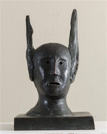 MIMMO PALADINO (Paduli 1948) "Marcofio", 1993. Scultura in bronzo. Cm...