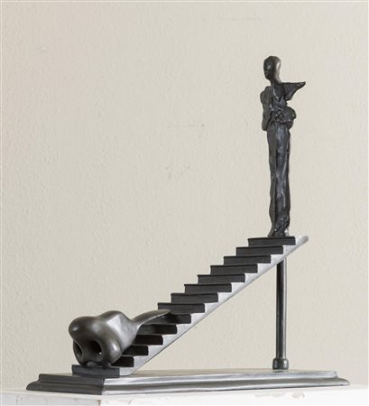 MIMMO PALADINO (Paduli 1948) "Totem", 1993. Scultura in bronzo. Cm...