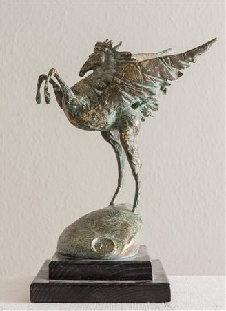 CARLO ZOLI (Bari 1959) "Cavallo alato". Scultura in...