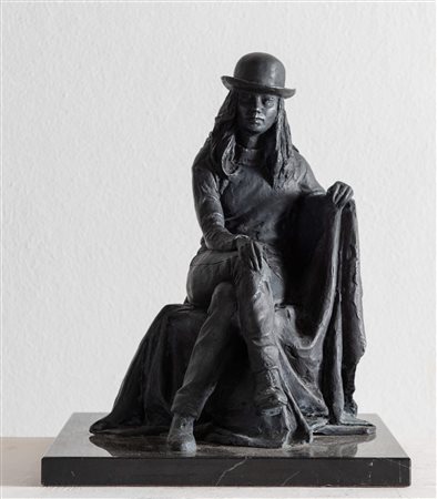 ROMANO STEFANELLI (Firenze 1931 - 2016) "Irene". Scultura in bronzo poggiante...