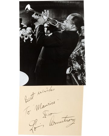 Armstrong, Louis - Fotografia con dedica
