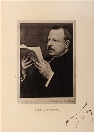 Croce, Benedetto - Fotoriproduzione con dedica