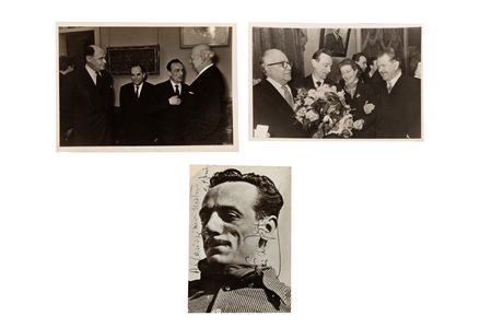 De Filippo, Eduardo - Foto di Eduardo De Filippo, una con dedica e firma