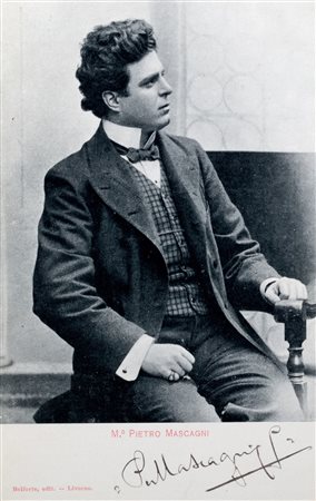 Mascagni, Pietro - Fotografia con firma