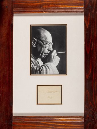 Stravinsky, Igor - Fotografia con firma