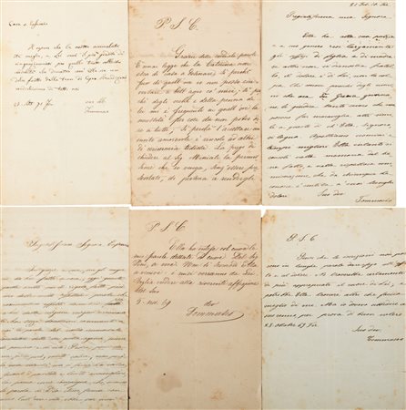 Tommaseo, Niccolò - Lettere autografe firmate.