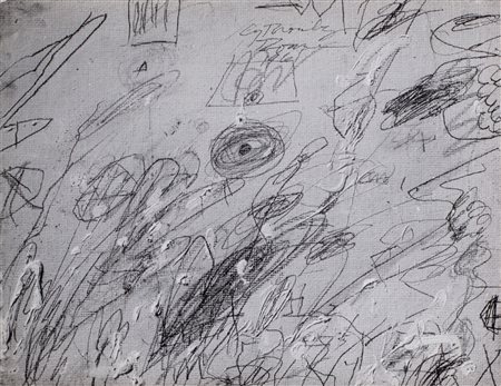 Twombly, Cy - Foto di opera con autentica autografa al verso