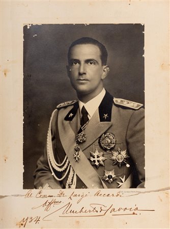 Umberto II di Savoia - Foto con dedica