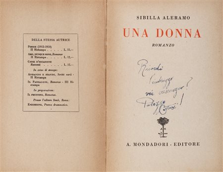 1931 / Aleramo, Sibilla - Una Donna