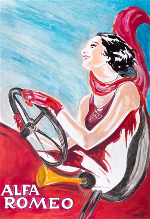 Bozzetto pubblicitario  / Bacci, Giuseppe - Alfa Romeo