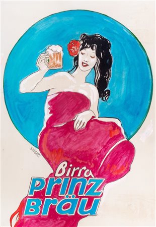 Bozzetto pubblicitario  / Bacci, Giuseppe - Birra Prinz Brau