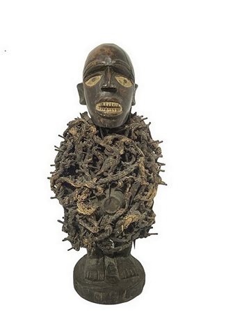 Feticcio  Bakongo, Yombe Nkisi Nkondi,D.R, metÃ  XX secolo, Congo. H cm 67