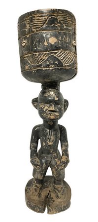 Statua Yoruba, Nigeria, metÃ  XX secolo. H cm 65