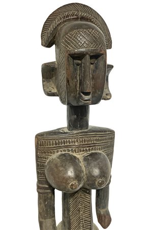 Statua Hemba, fine XX secolo. H cm 69. Piede sinistro rotto