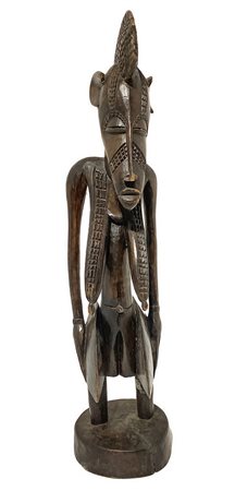 Statua Senufo, fine XX secolo, Costa Dâ€™Avorio. H cm 65