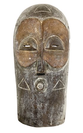 Maschera Songye, D.R.Congo,seconda metÃ  XX secolo. H cm 35