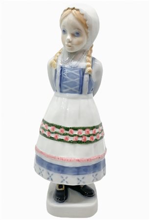 Copenaghen, Statua in porcellana raffigurante Karin (Austria), Figurine of the year 1990, limited edition, 106/5000. H c